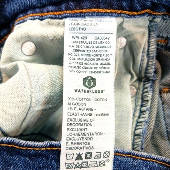 Levi's Signature 5 Pocket Stretch Denim Shorts 28 Waist. Unisex. Blue........... - Picture 3 of 11